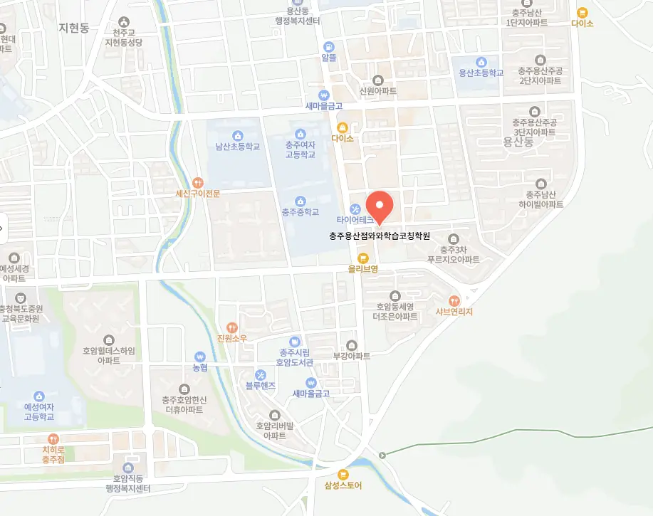 호암동 자기주도학습학원 위치
